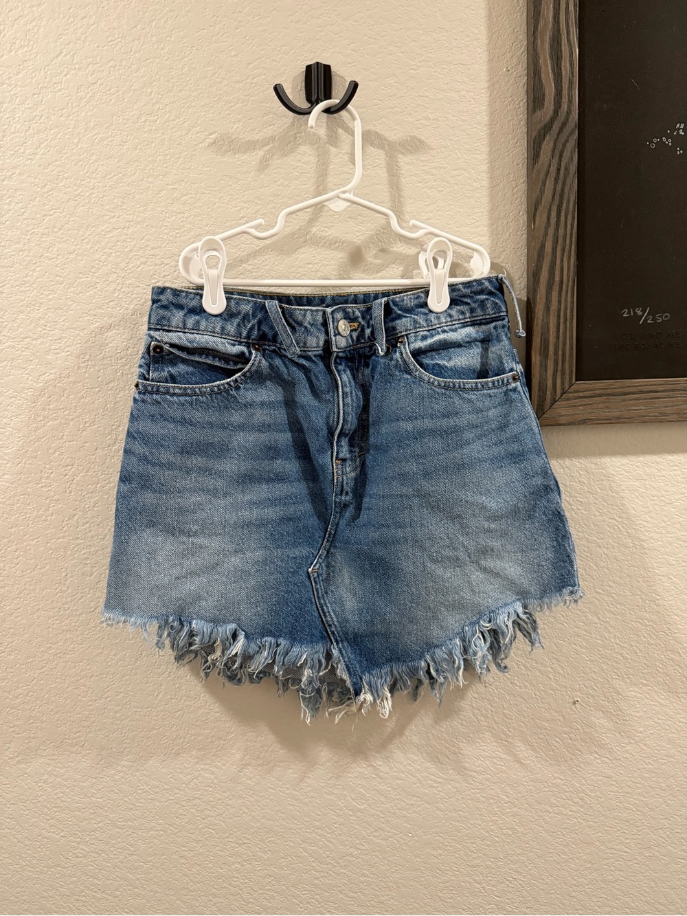 We The Free Denim Mini Skirt - Blue